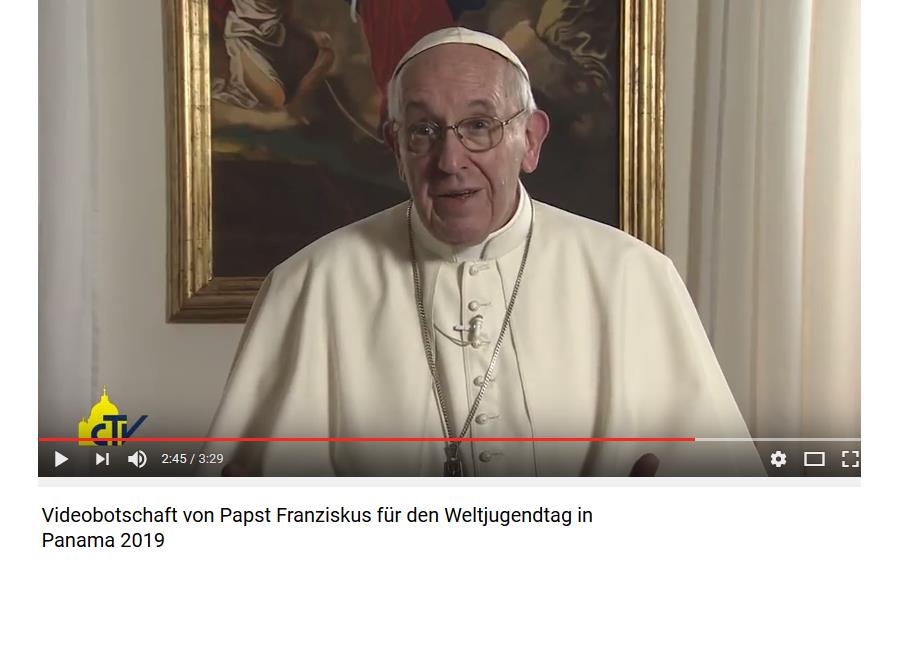 Botschaft zum diesjährigen Weltjugendtag.