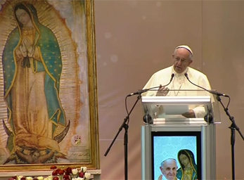 Papst Franziskus / screenshot ctv Treffen mit Arbeitern in Mexiko